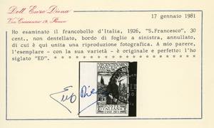 1926 - 30 cent. San Francesco, non ... 