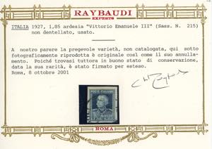 1927 - 1,85 lire Parmeggiani, non ... 