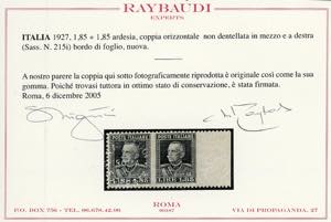 1927 - 1,85 lire Parmeggiani, ... 