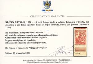 1928 - 50 cent. Emanuele ... 