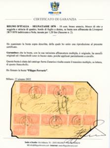 1870 - 10 cent. bruno arancio (2), ... 