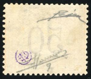 1870 - 50 cent. ocra e carminio ... 