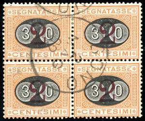 1891 - 30 cent. su 2 cent. Mascherine (19), ... 