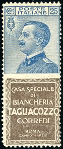 1924 - 25 cent. Tagliacozzo (8), nuovo, ... 