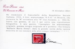 1943 - 5 lire Imperiale, ... 