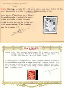 1943 - 80 cent. soprastampa G.N.R. ... 