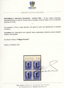 1944 - 10 lire violetto Imperiale, ... 