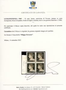 1945 - 10 cent., emissione di ... 