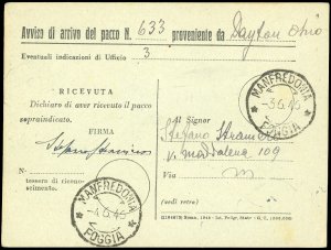 PACCHI POSTALI1946 - 10 lire lilla ... 