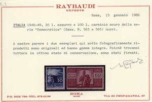 1946/49 - 30 lire e 100 lire ... 