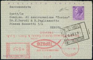 1960 - 25 lire Siracusana, biglietto postale ... 
