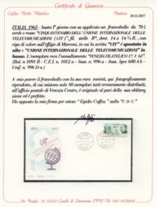 1965 - 70 lire Centenario UIT, ... 