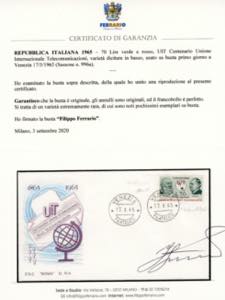 1965 - 70 lire Centenario UIT, ... 