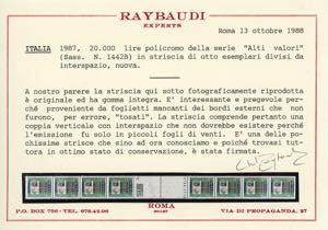 1987 - 20.000 lire Alti Valori ... 