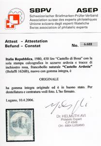 1980 - 450 lire Castelli, solo ... 