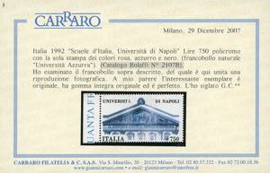 1992 - 750 lire Università di ... 