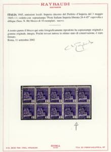 IMPERIA 1945 - 1 lira, soprastampa ... 