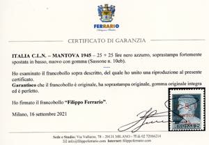 MANTOVA 1945 - 25 + 25 lire ... 