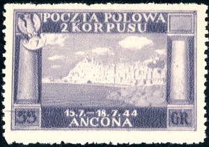 1946 - 55 g. violetto Vittorie Polacche, ... 