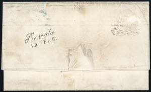 1857 - 40 cent. azzurro scuro, ... 