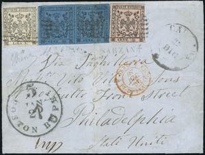 1856 - 1 lira bianco, perfetto, 10 cent. ... 