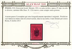 MERANO 1918 - 10 h. carminio ... 