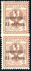 TRENTO E TRIESTE 1919 - 2 cent. su 2 cent., ... 