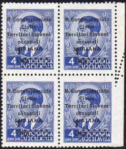 LUBIANA 1941 - 1 dinaro su 4 dinari (40), ... 