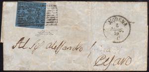1859 - 40 cent. azzurro scuro (10), ... 