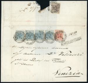 1852/58 - 15 cent. rosso, 45 cent. ... 