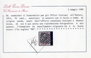 BUENOS AIRES 1874 - 30 cent. De La ... 