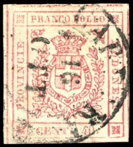 1859 - 40 cent. carminio vivo (17a), ... 