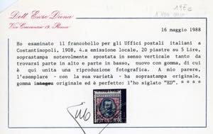 COSTANTINOPOLI 1908 - 20 piastre ... 