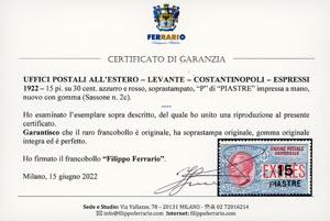 COSTANTINOPOLI ESPRESSI 1922 - 15 ... 