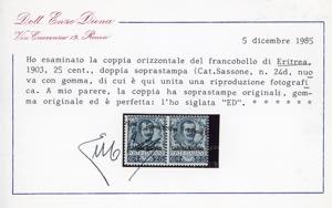 1903 - 25 cent., doppia ... 