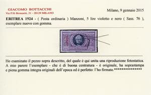1924 - 5 lire Manzoni (76), ottima ... 