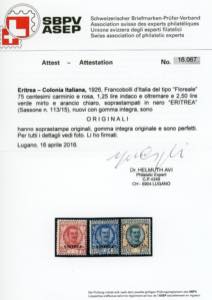 1926 - Floreale soprastampati ... 