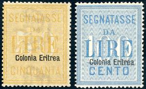 SEGNATASSE 1903 - 50 e 100 lire (12/13), ... 