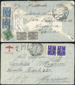 SEGNATASSE 1938 - 10 cent. azzurro, coppia, ... 