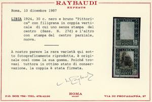 1921 - 30 cent. Pittorica, coppia ... 