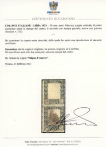 1921 - 30 cent. Pittorica, coppia ... 