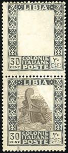 1921 - 30 cent. Pittorica, coppia verticale, ... 