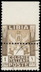 1926 - 1 lira Pittorica, dent. 11, ... 