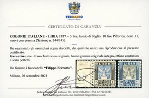 1937 - 5 lire e 10 lire Pittorica, ... 