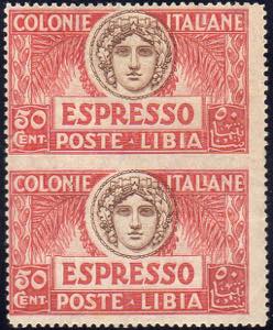 ESPRESSI 1921 - 50 cent., coppia verticale ... 