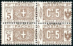 PACCHI POSTALI 1915 - 10 cent. Nodo di ... 