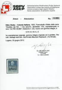 1925 - 1 lira Giubileo, dent. 13 ... 