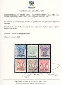 SEGNATASSE VAGLIA 1925 - Serie ... 