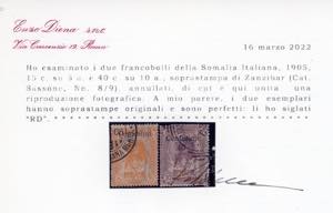 1905 - Soprastampati di Zanzibar, ... 