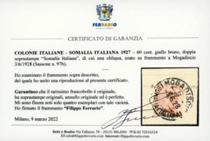 1927 - 60 cent. Michetti, doppia ... 